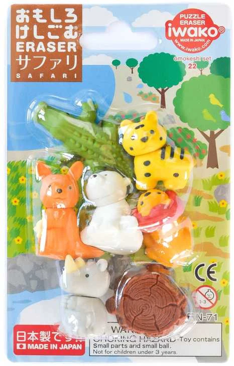 IWAKO trintukų- dėlionių rinkinys "Safari" ER-BRI025