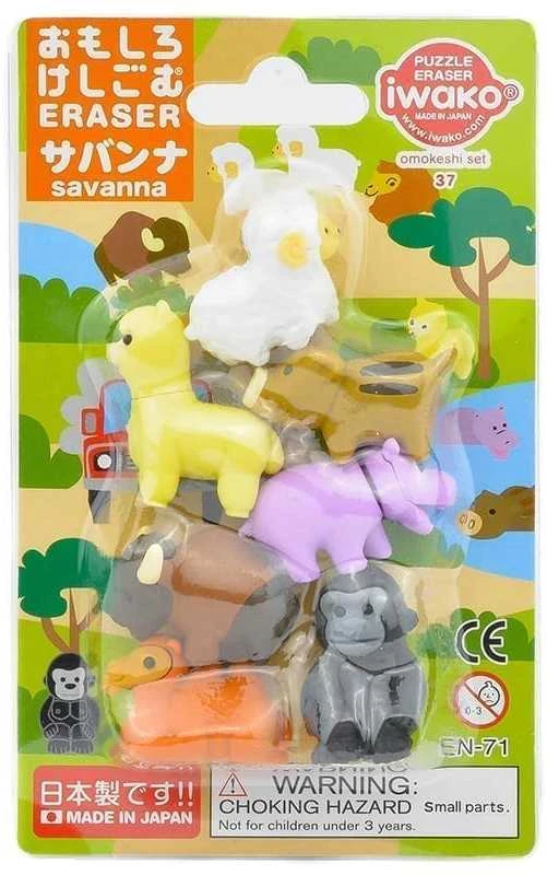 IWAKO trintukų – dėlionių rinkinys „Savanna”