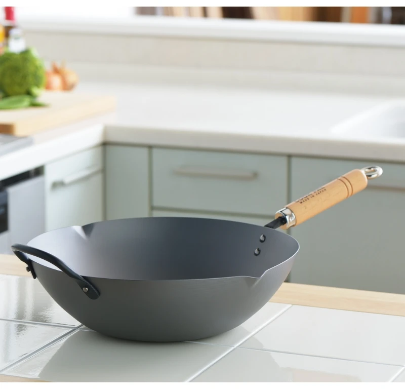 Japoniška plieninė WOK keptuvė „YOSHIKAWA“, Ø30 cm YH9917