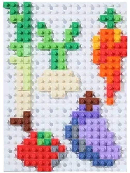 Karpomas Iwako kūrybinis mozaikų rinkinys „KESHI-BLO Dot Art Kit – Vegetable”, ER-GLB702