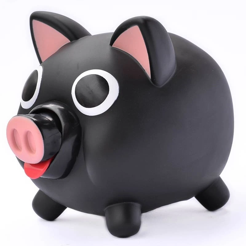 Teka Kiaulė taupyklė "Jiggy Bank" juoda juoda, PB-21073