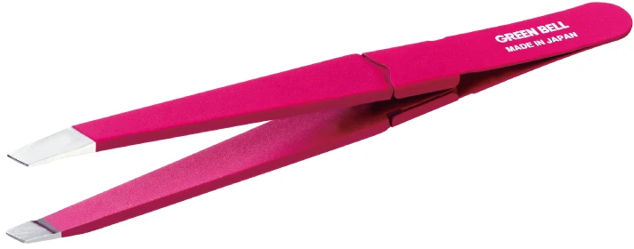 Kompaktiškas precizinis mini pincetas su dangteliu, patogus kelionėms "Seki EDGE", rožinis SS-517