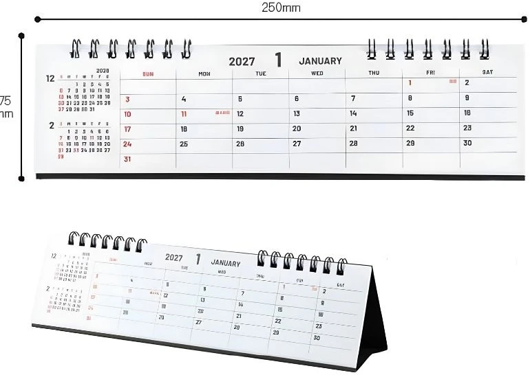Kompaktiškas stalo kalendorius 2027 "Compact Desk Calendar", CLT-YW-27