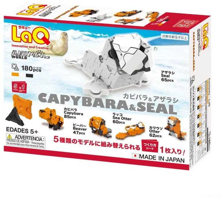 Konstruktorius LaQ „Animal World Capybara &amp; Seal”