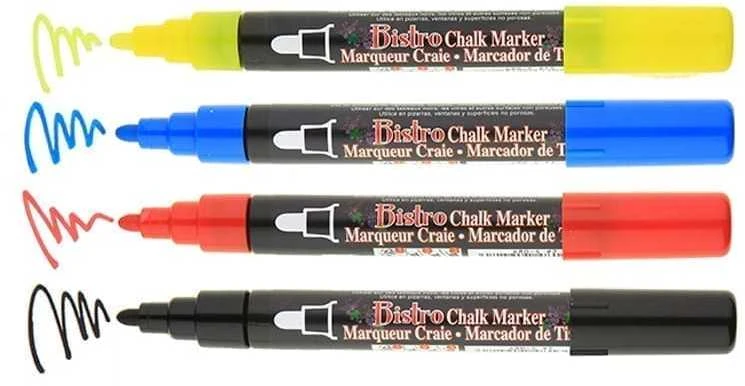 Marvy Uchida Kreidiniai markeriai Marvy Bistro Chalk Marker #480-4P 4vnt.
