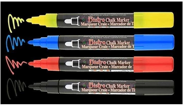 Marvy Uchida Kreidiniai markeriai Marvy Bistro Chalk Marker #480-4P 4vnt.