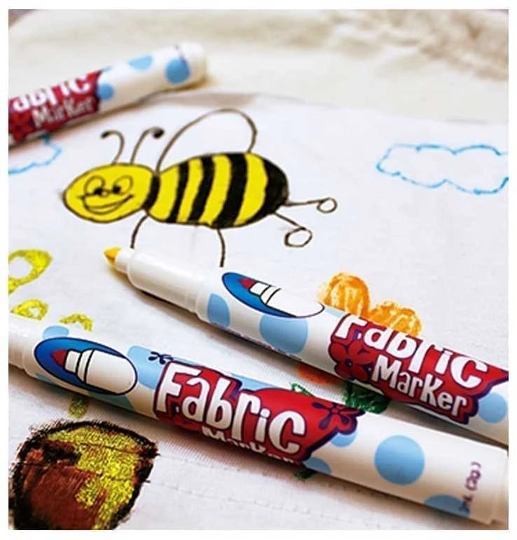 Marvy Uchida Flomasteriai šviesių audinių dekoravimui Fabric Marker 560-6B Floral, 6vnt.