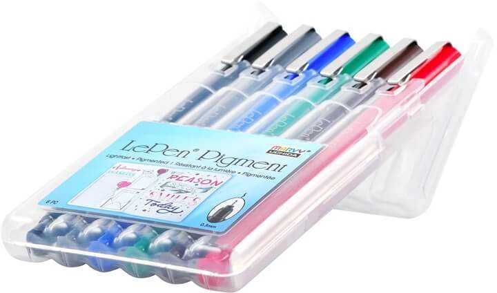 MARVY stilingi rašikliai plonu antgaliu #4900-6A "Le Pen Pigment" Pastel, 6vnt.
