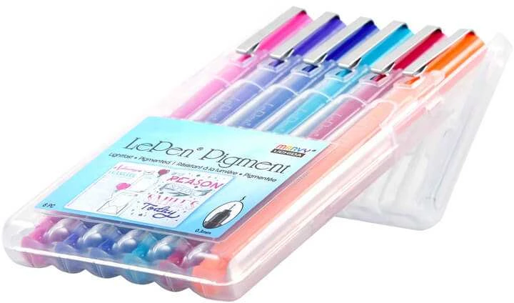 MARVY stilingi rašikliai plonu antgaliu #4900-6B "Le Pen Pigment" Jewel, 6vnt.