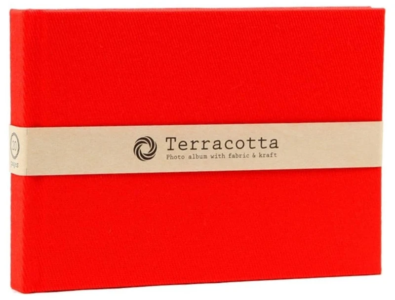Nuotraukų albumas „Terracotta”, A5-raudonas-horizontalus TER-A5F-120-R