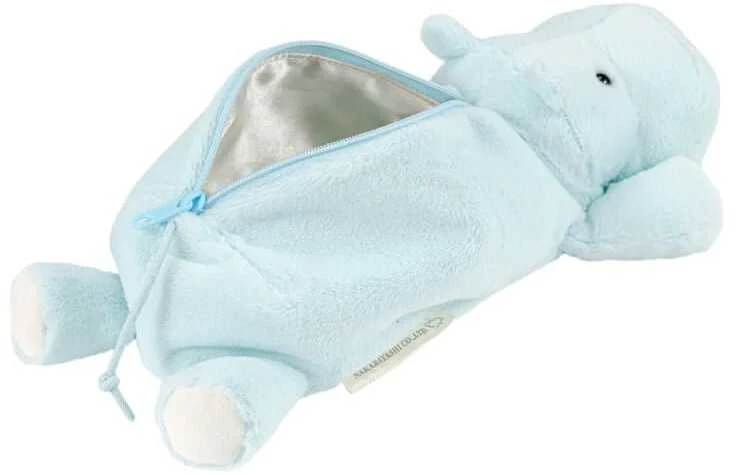 Pliušinis penalas „Hippopotamus series”, melsvas HPP-PCN01-B