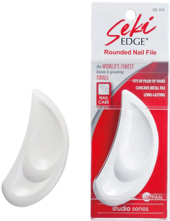 Pusmėnulio formos nagų dildė "Seki EDGE", balta SS-405