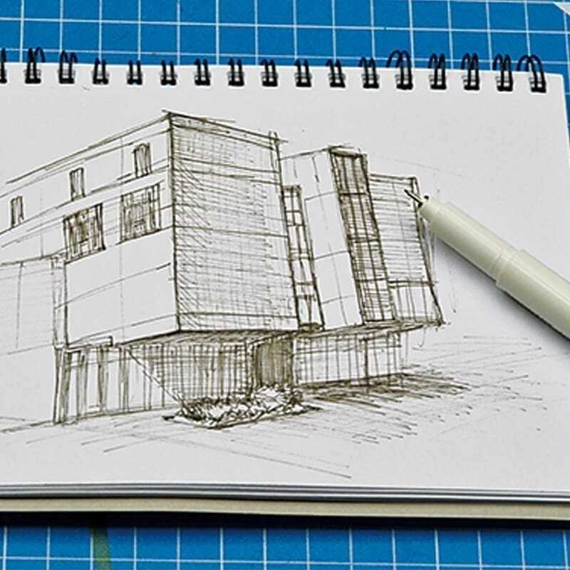 Marvy Uchida Spalvoti grafiniai rašikliai Marvy For Drawing #4600-5VB galiuko storis 0,5mm. 5vnt.