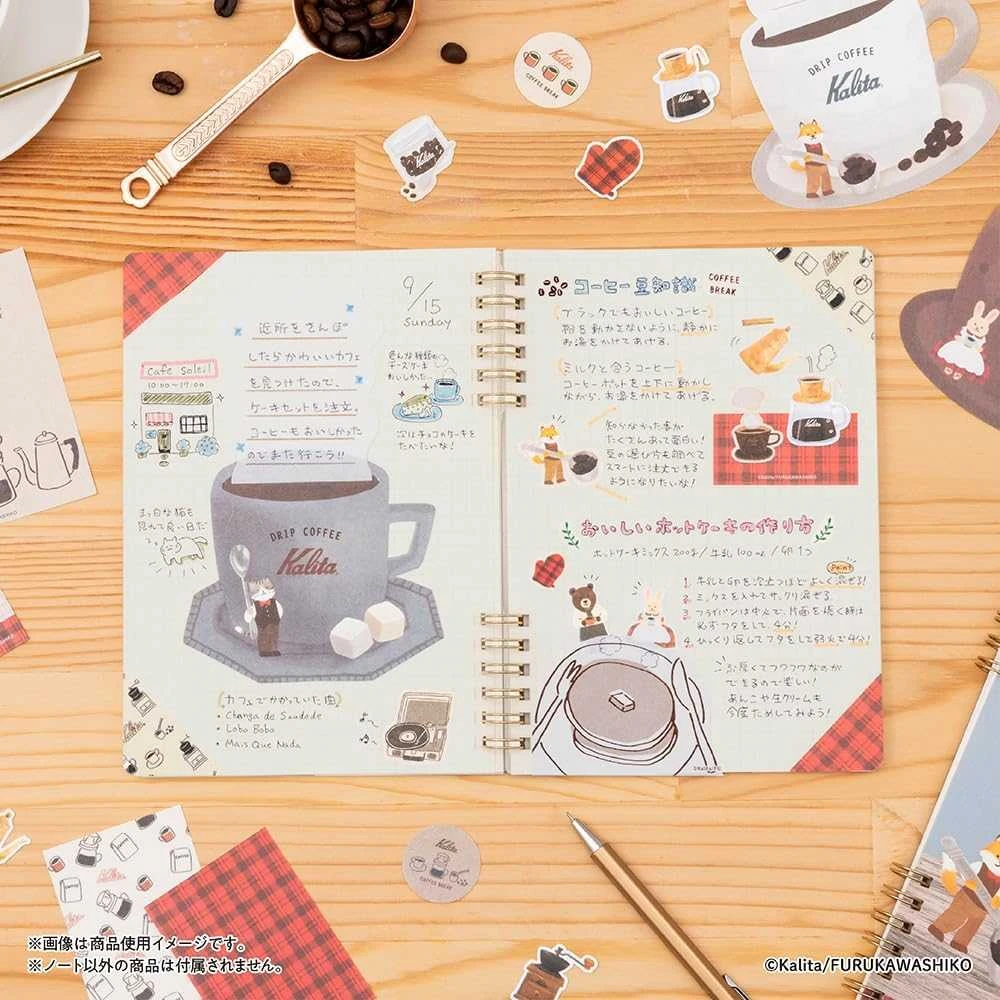 Užrašinė „drip coffee Kalita“ B6, langeliais 5 mm, NW-B610-2