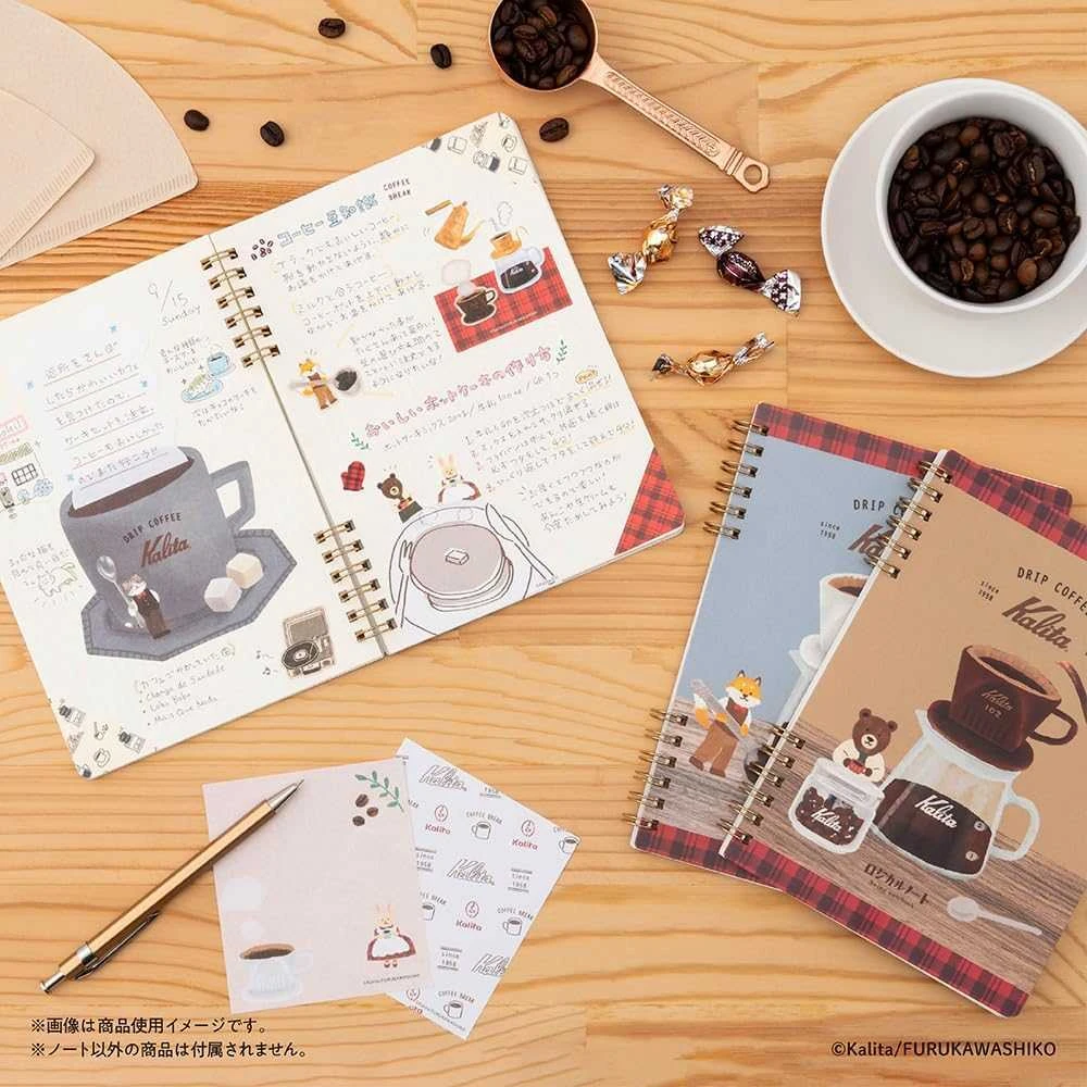 Užrašinė „drip coffee Kalita“ B6, langeliais 5 mm, NW-B610-1