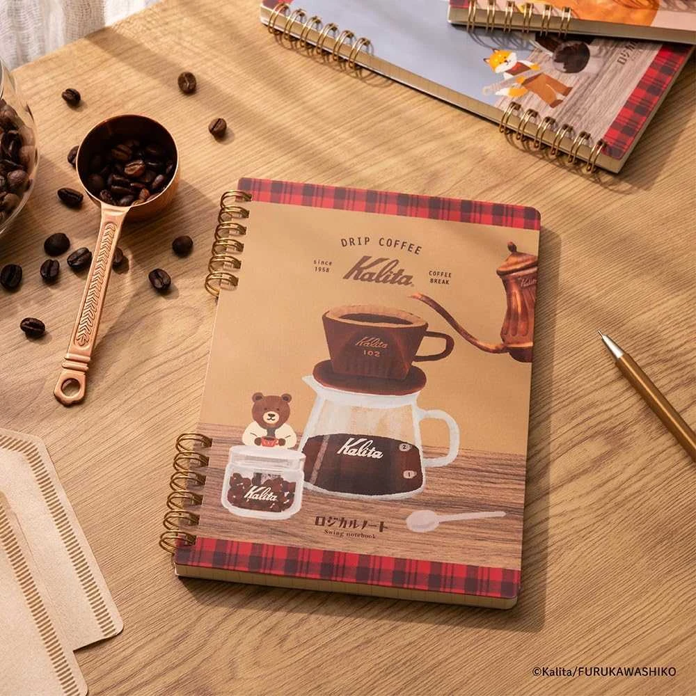 Užrašinė „drip coffee Kalita“ B6, langeliais 5 mm, NW-B610-2
