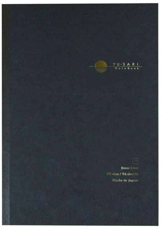 Nakabayashi Coltd Užrašinė "YU-SARI" B5, linija 8mm-juoda NYN-B501-NU