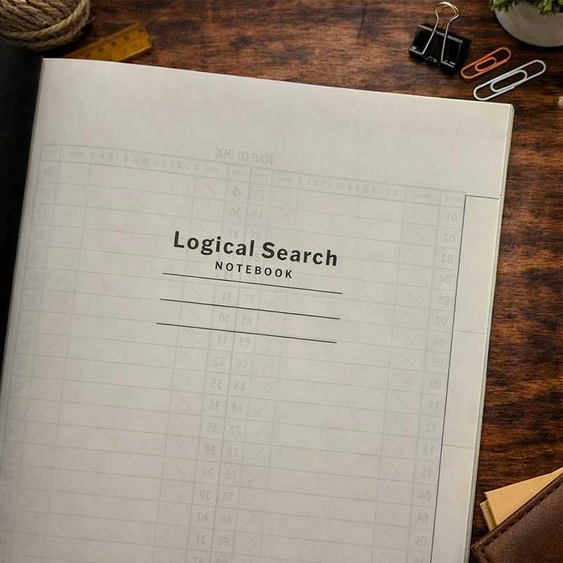 Užrašų knygelė „Logical Search Notebook“ A5, linija 6mm-juoda NA511-95B-BK