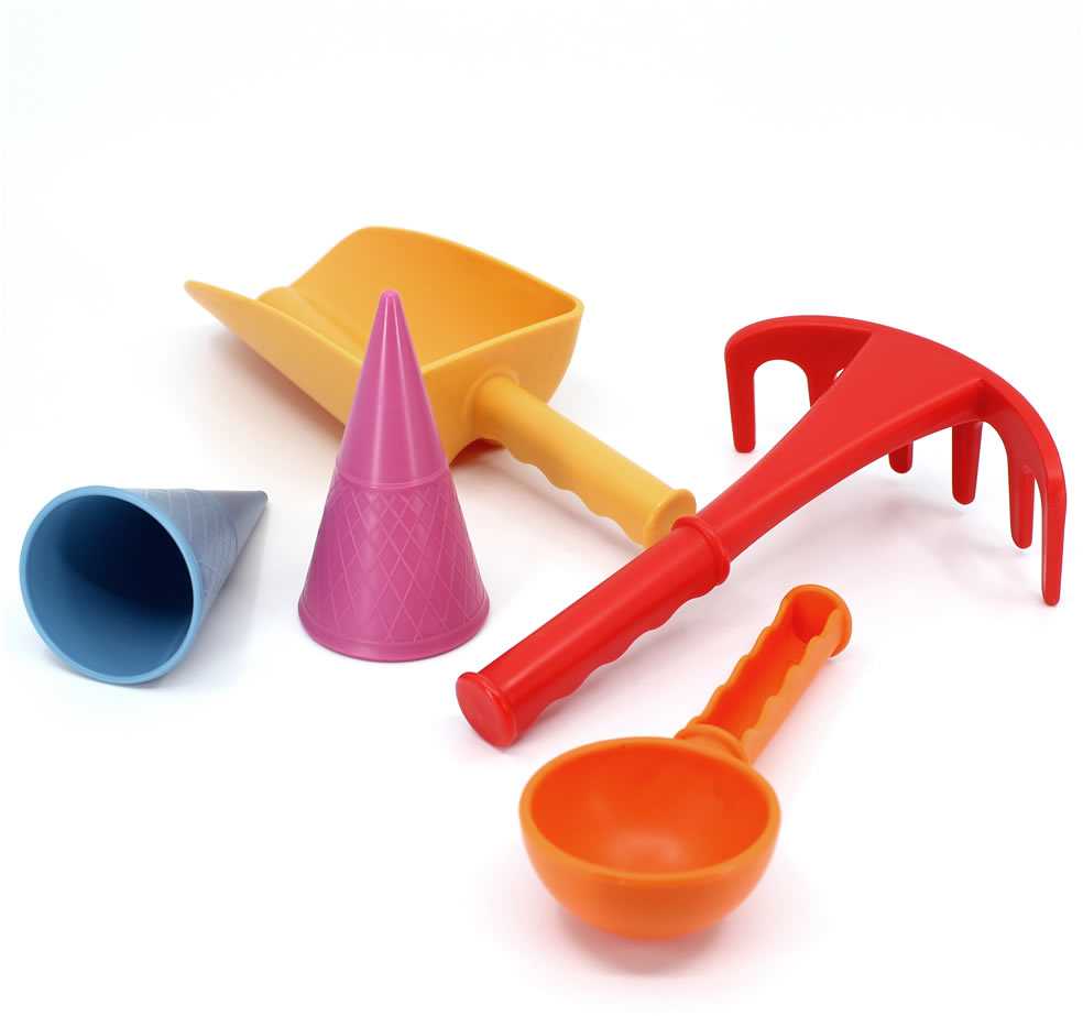 COMPACTOYS Kibirėlis su smėlio žaislais, mėlynas