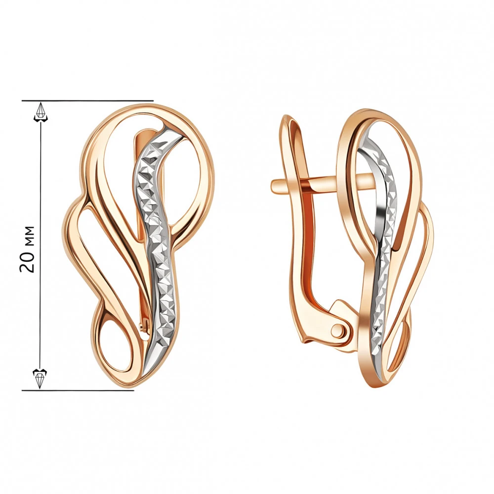 Auksiniai auskarai Brasco 65006