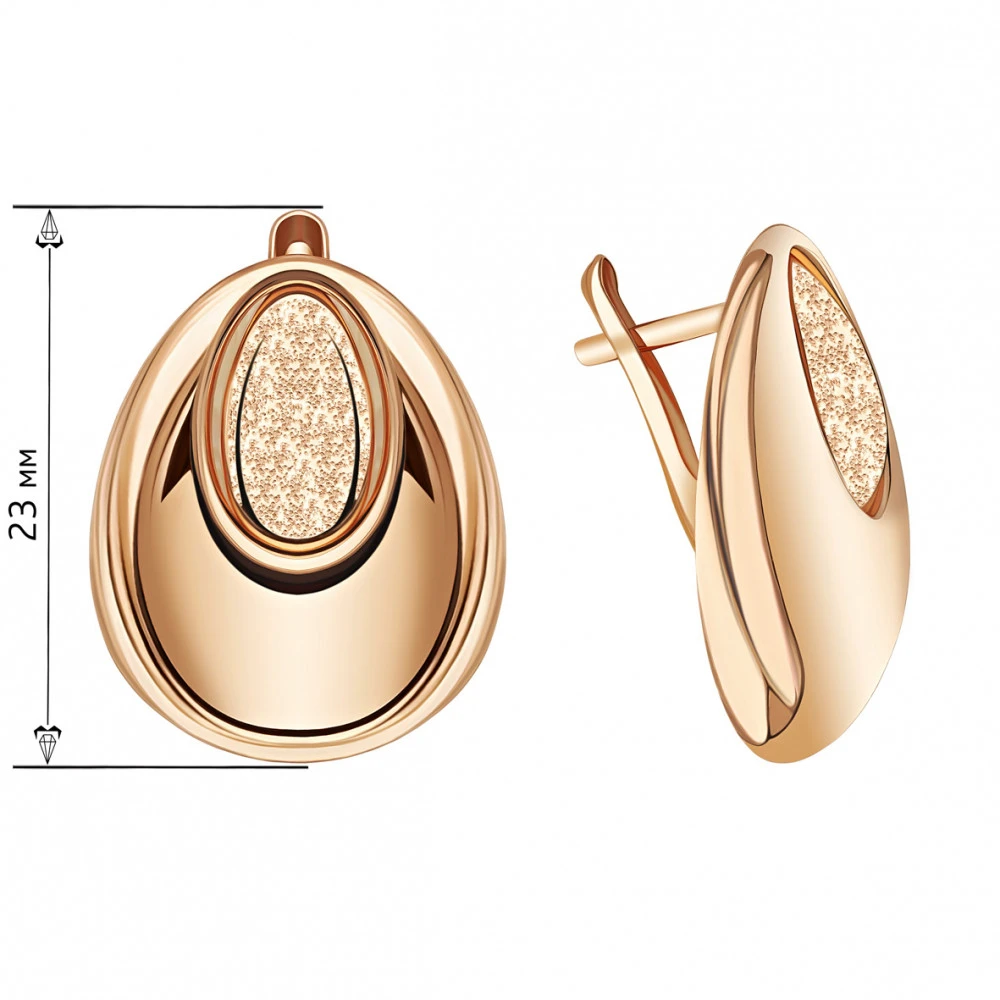 Auksiniai auskarai Brasco 65040