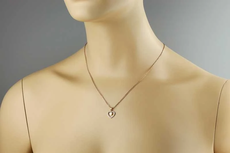 Auksinis pakabukas su cirkoniais "Širdelė" Brasco 55581