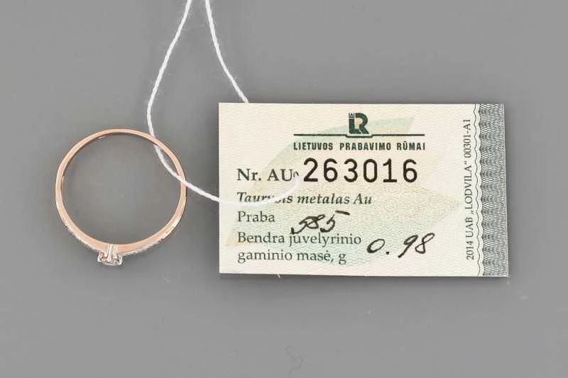 Auksinis žiedas su briliantais Brasco 5577