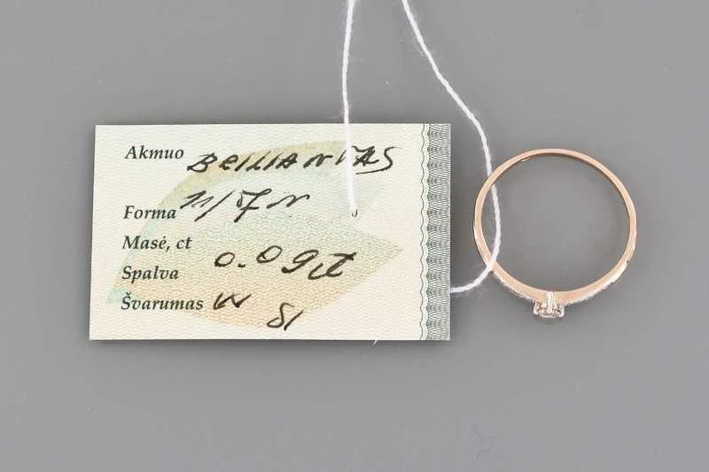 Auksinis žiedas su briliantais Brasco 5577