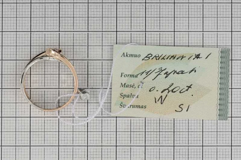 Auksinis žiedas su briliantais Brasco 8367