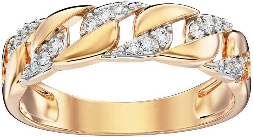 Auksinis žiedas su cirkoniais Brasco 64992