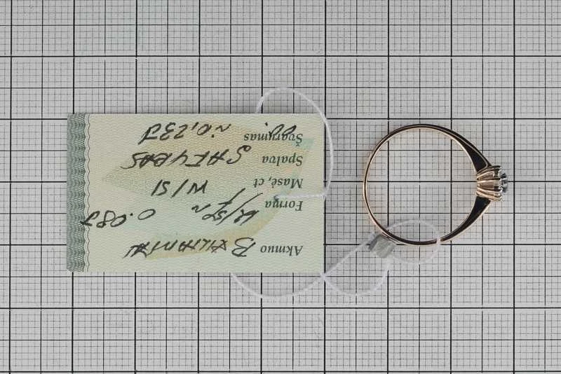 Auksinis žiedas su safyru ir briliantais Brasco 6779