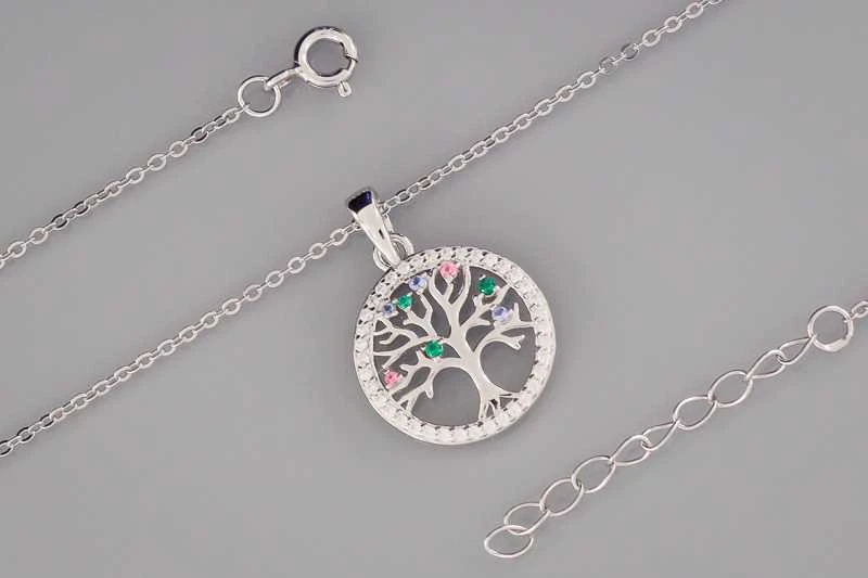Sidabrinė grandinėlė su cirkoniais Brasco 54091