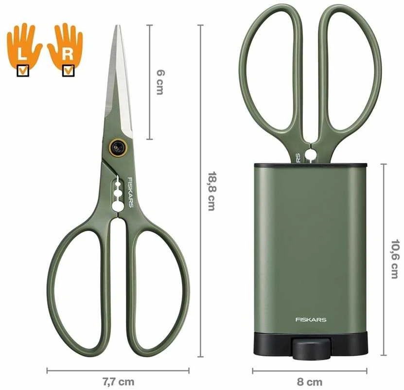 FISKARS augalų priežiūros rinkinys – žirklės + dėklas