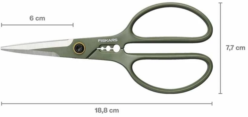 Fiskars Trijų dalių rinkinys: sekatorius, kirpiklis, kirpiklis preciziškam kirpimui + dėklas