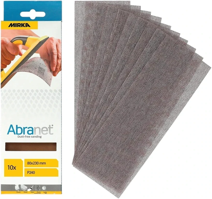 Šlifavimo tinklelis Mirka Abranet AE175F1080; 80x230 mm; P80; 10 vnt.