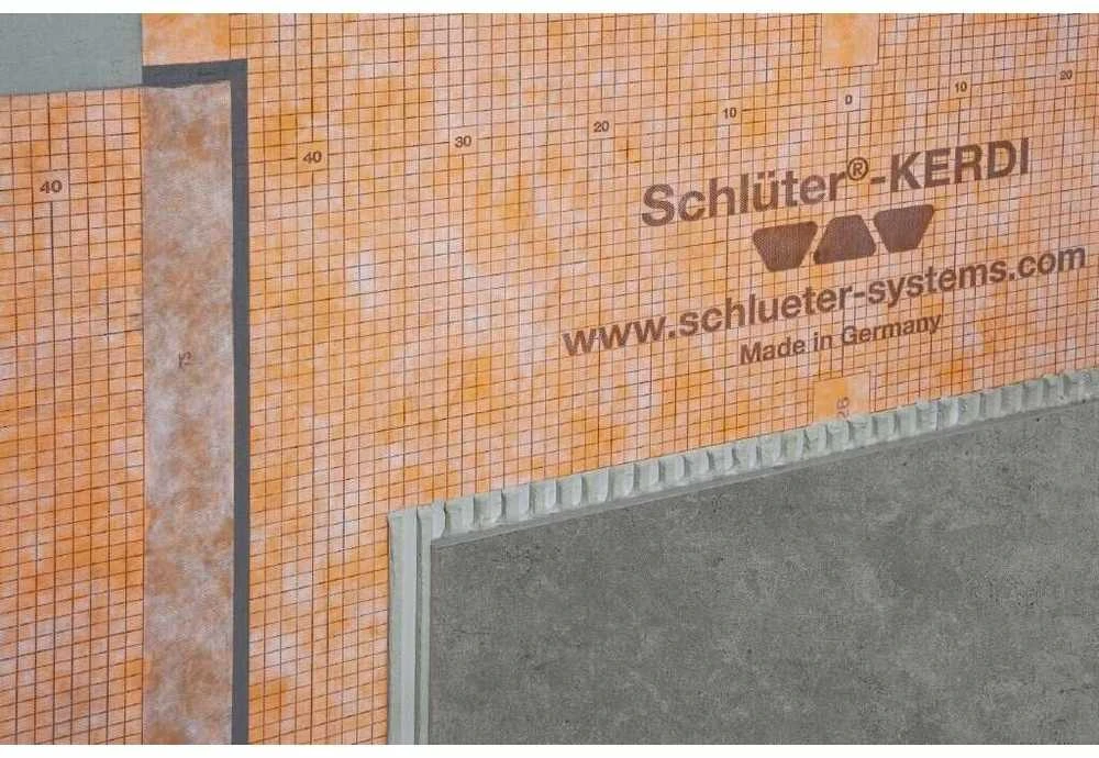 Schluter Systems KG (Vokietija) Hidroizoliacinė membrana Schlüter® KERDI, Pakuotė: 5 m² rulonas = 1 m pločio ir 5 m ilgio rulonas