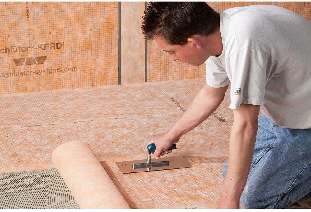 Schluter Systems KG (Vokietija) Hidroizoliacinė membrana Schlüter® KERDI, Pakuotė: 5 m² rulonas = 1 m pločio ir 5 m ilgio rulonas