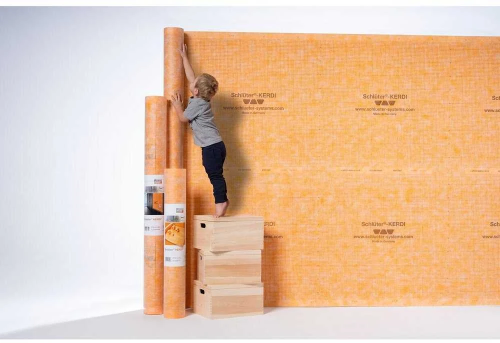 Schluter Systems KG (Vokietija) Hidroizoliacinė membrana Schlüter® KERDI, Pakuotė: 5 m² rulonas = 1 m pločio ir 5 m ilgio rulonas