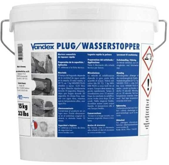 Vandex Vokietija Pratekėjimus stabdantis mišinys Vandex Plug, 5kg