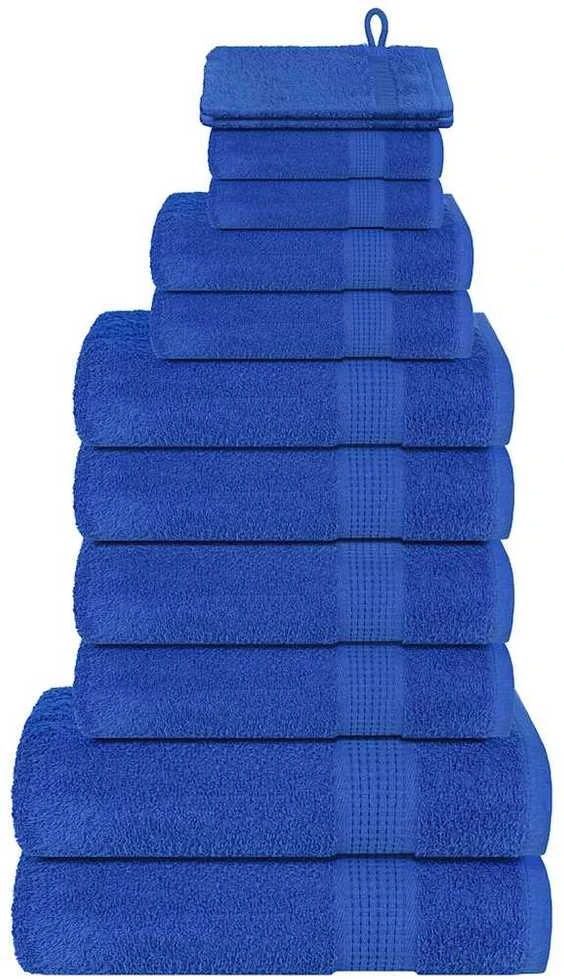 Rankšluostis Rankšluosčių rinkinys, 12vnt., mėlyni, 100% medvilnė, 360g/m²