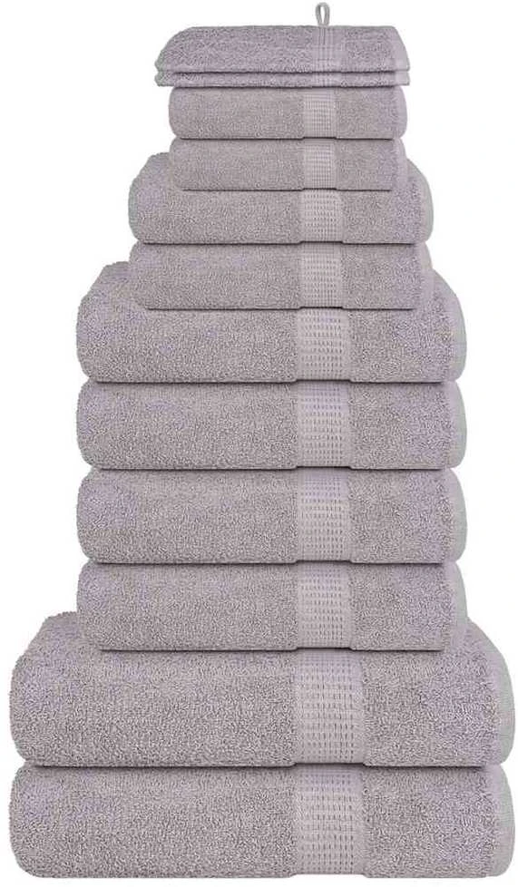 Rankšluostis Rankšluosčių rinkinys, 12vnt., pilki, 100% medvilnė, 360g/m²