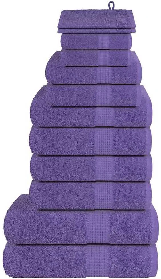 Rankšluostis Rankšluosčių rinkinys, 12vnt., violetiniai, 1medvilnė, 360g/m²
