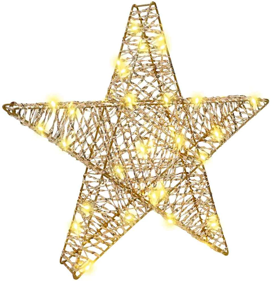3D žvaigždė 50 LED Šilta balta 55 x 52.5 x 9 cm PET