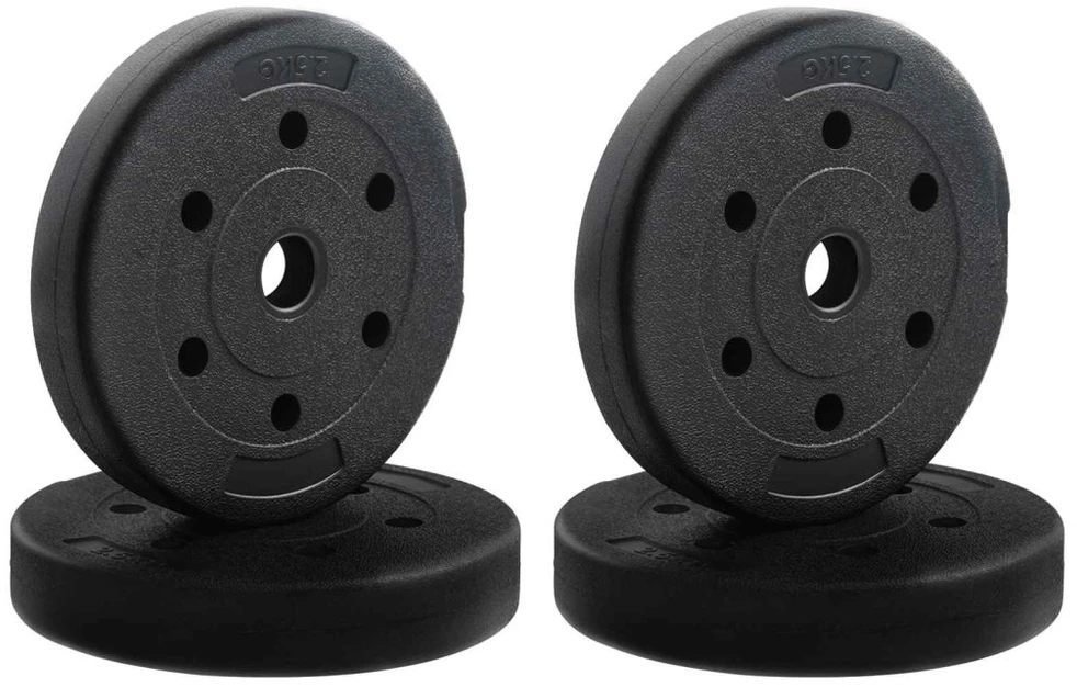 4-in-1 hantelių rinkinys 40 kg Juoda ir mėlyna