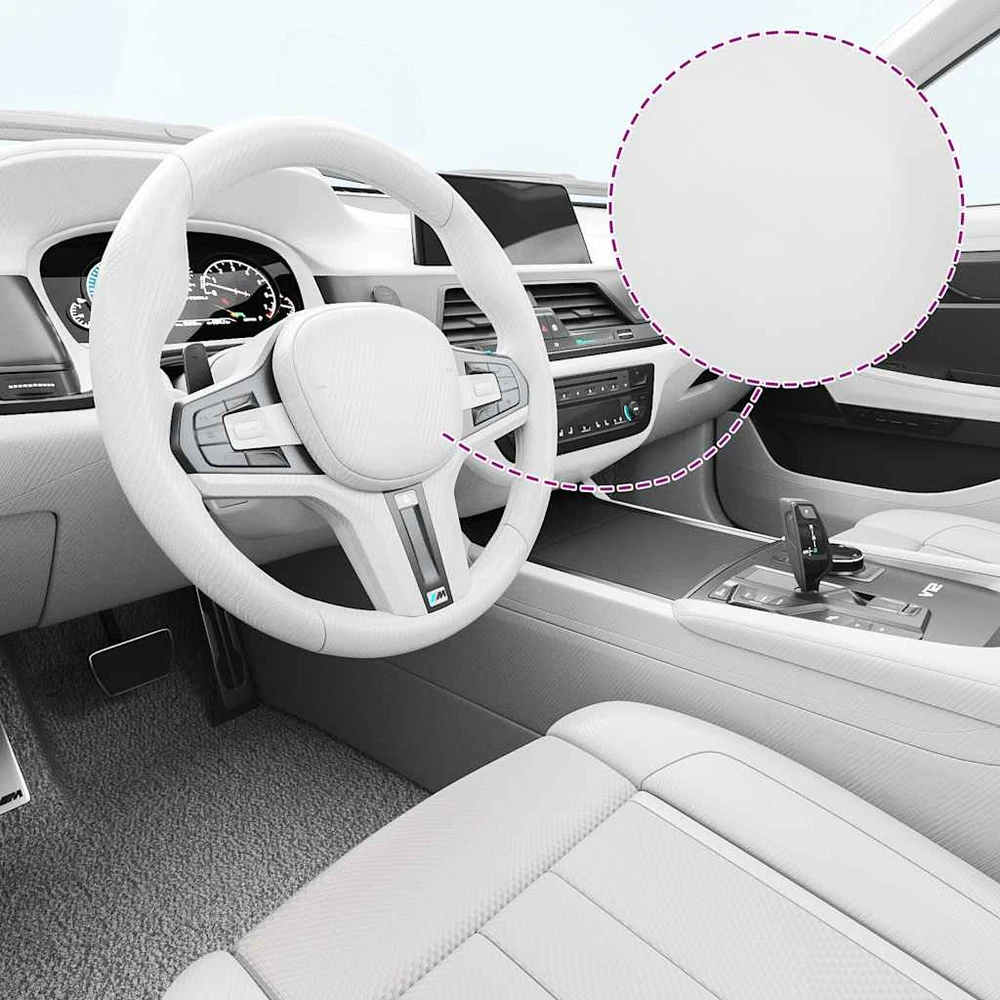 4D Automobilio plėvelės, 2vnt., baltos, 100x150cm