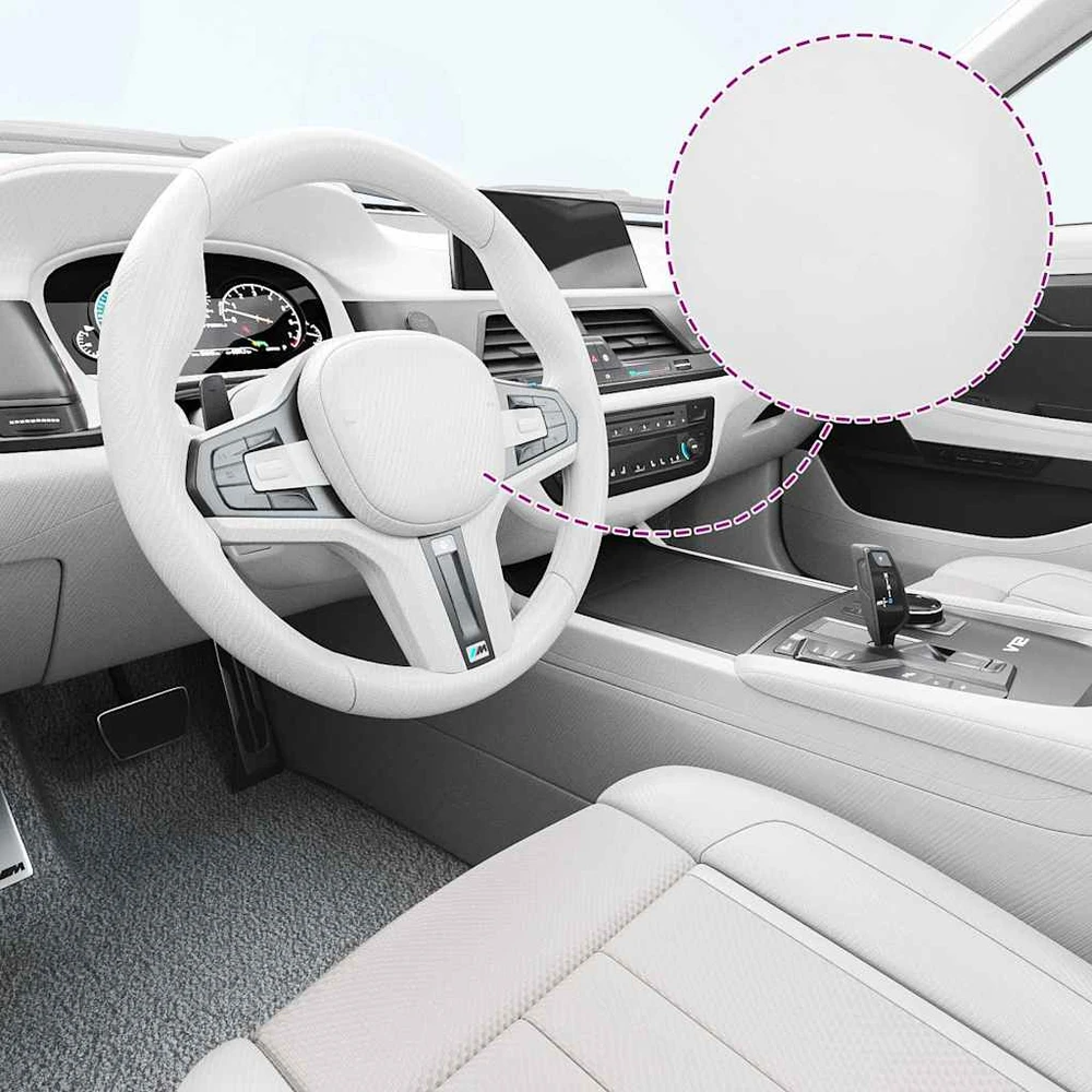 4D Automobilio plėvelės, 2vnt., baltos, 100x150cm+50x150cm