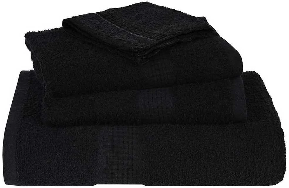 Rankšluostis Rankšluosčių rinkinys, 6vnt., juodi, 100% medvilnė, 600g/m²