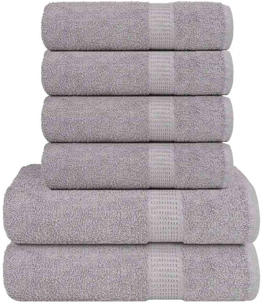 Rankšluostis Rankšluosčių rinkinys, 6vnt., pilki, 100% medvilnė, 360g/m²