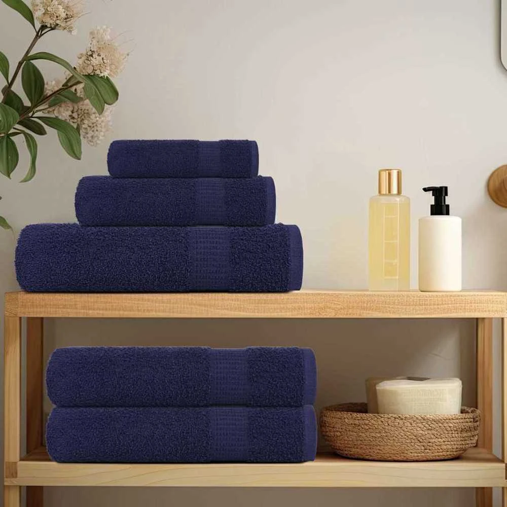 Rankšluostis Rankšluosčių rinkinys, 6vnt., mėlyni, 100% medvilnė, 360g/m²