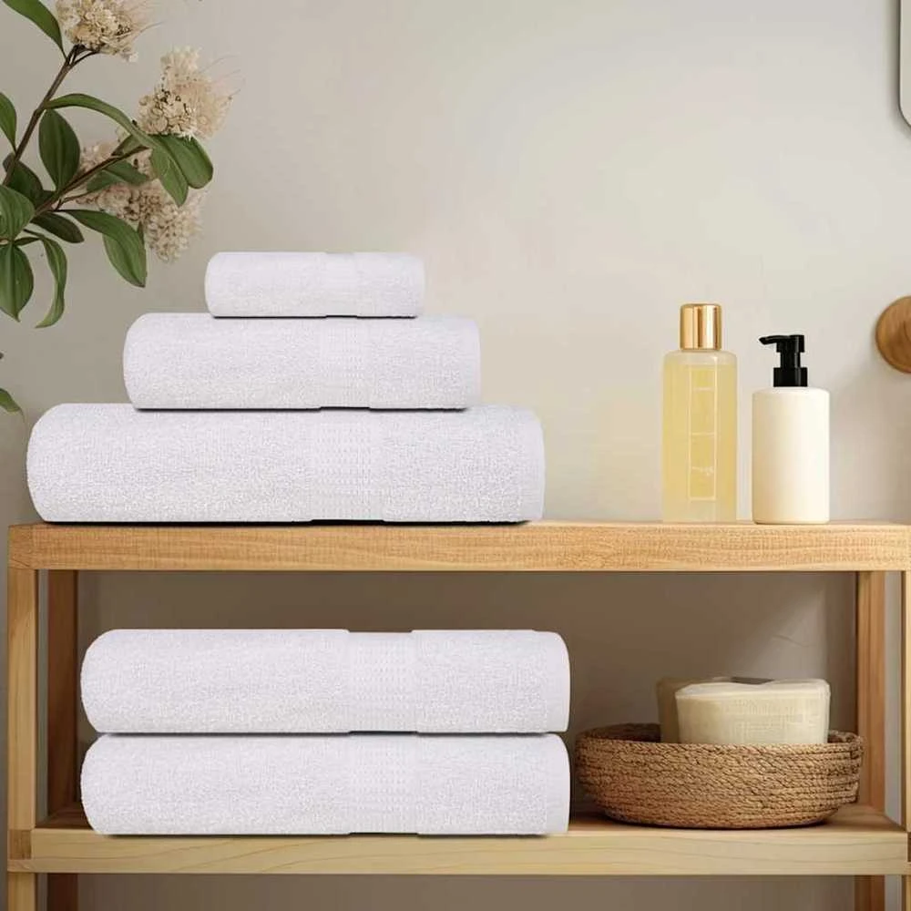 Rankšluostis Rankšluosčių rinkinys, 8vnt., balti, 100% medvilnė, 360g/m²